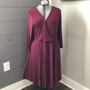 Torrid faux wrap plus size 4 dress polka dots